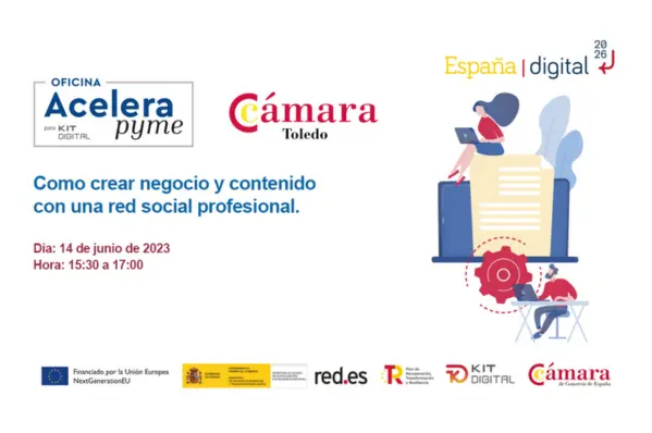  Taller sobre cómo crear contenido y negocio con LinkedIn impartido por FlytoDigital para CÁMARA DE COMERCIO DE TOLEDO. ACELERA PYME